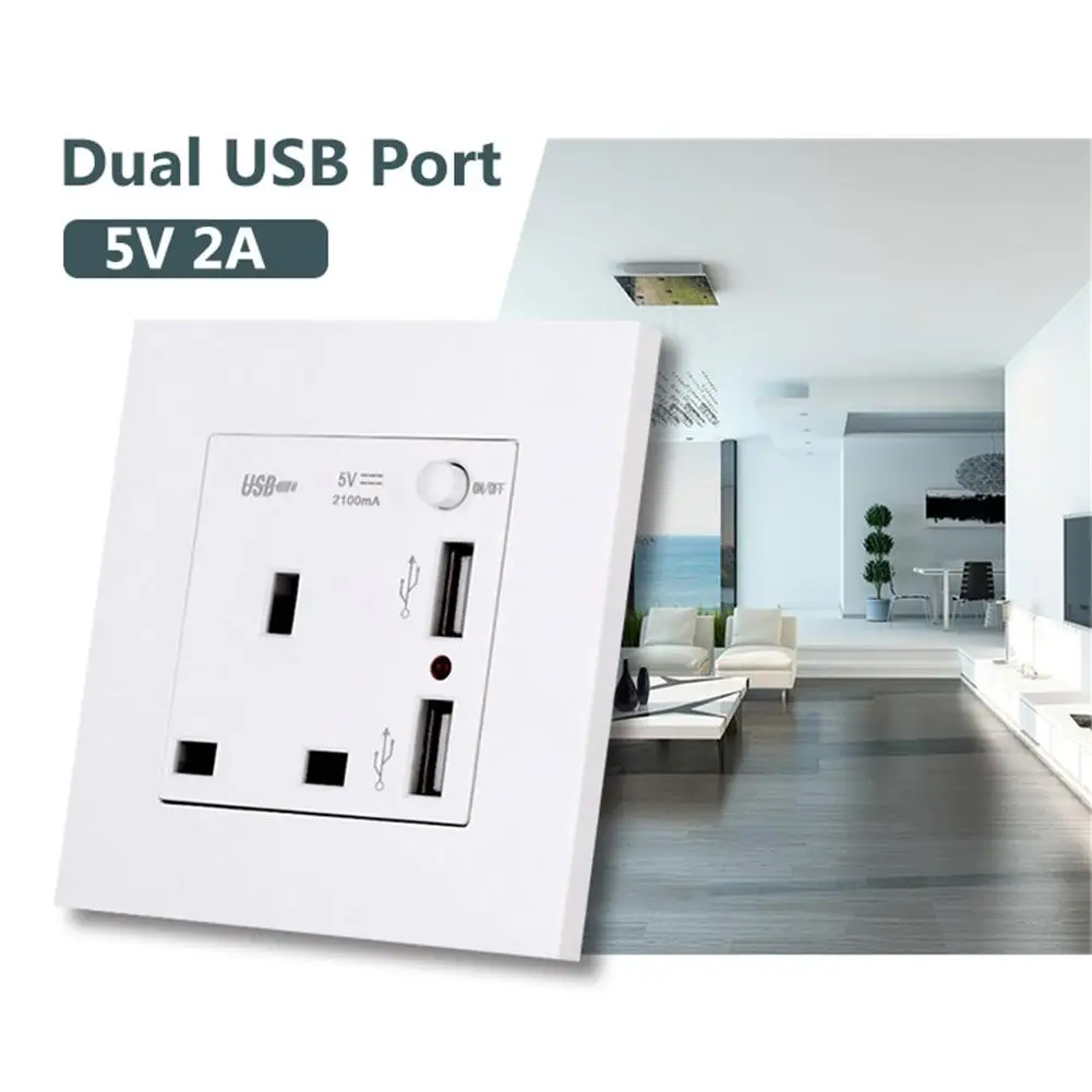 Двойной USB порт 5В 2А электрическое настенное зарядное устройство адаптер