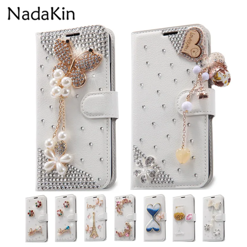 

Luxury Bling Diamond Wallet Flip PU Leather Case for Samsung Galaxy A3 A5 A7 A8 A9 2016 2017 A6 Plus 2018 Cover Card Slot