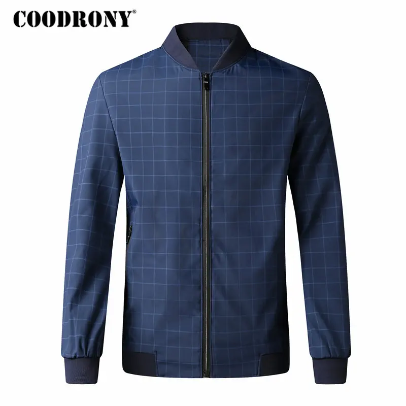 Куртка бомбер COODRONY с воротником стойкой мужская повседневная Уличная одежда в