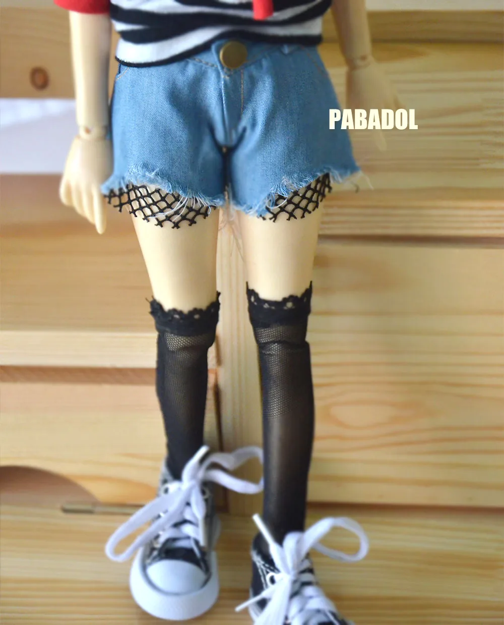 

New Fish Net Short Jeans Pants for BJD1/4 MSD 1/3 SD16 Doll Clothes CWB87