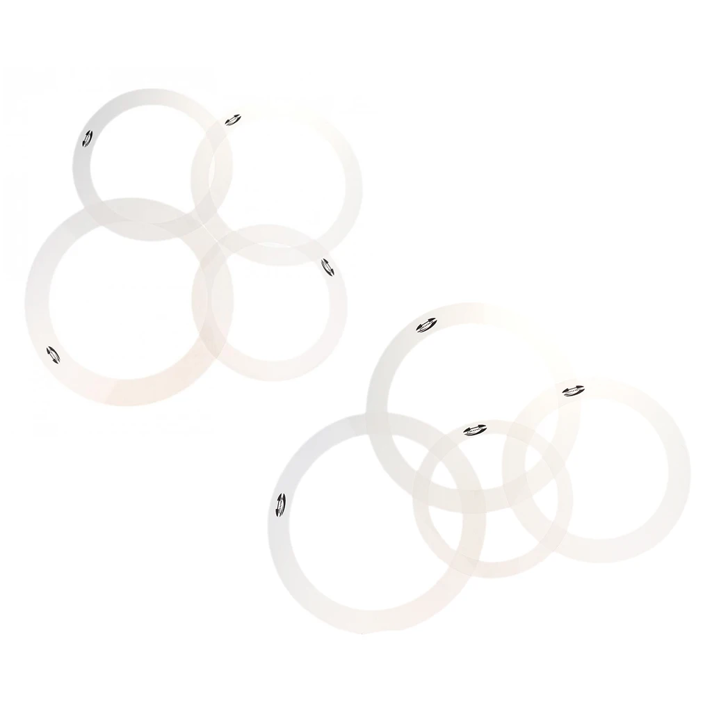 2 Packs PET Material Drum Muffler Dampening Tone Control Rings for Percussion Instrument