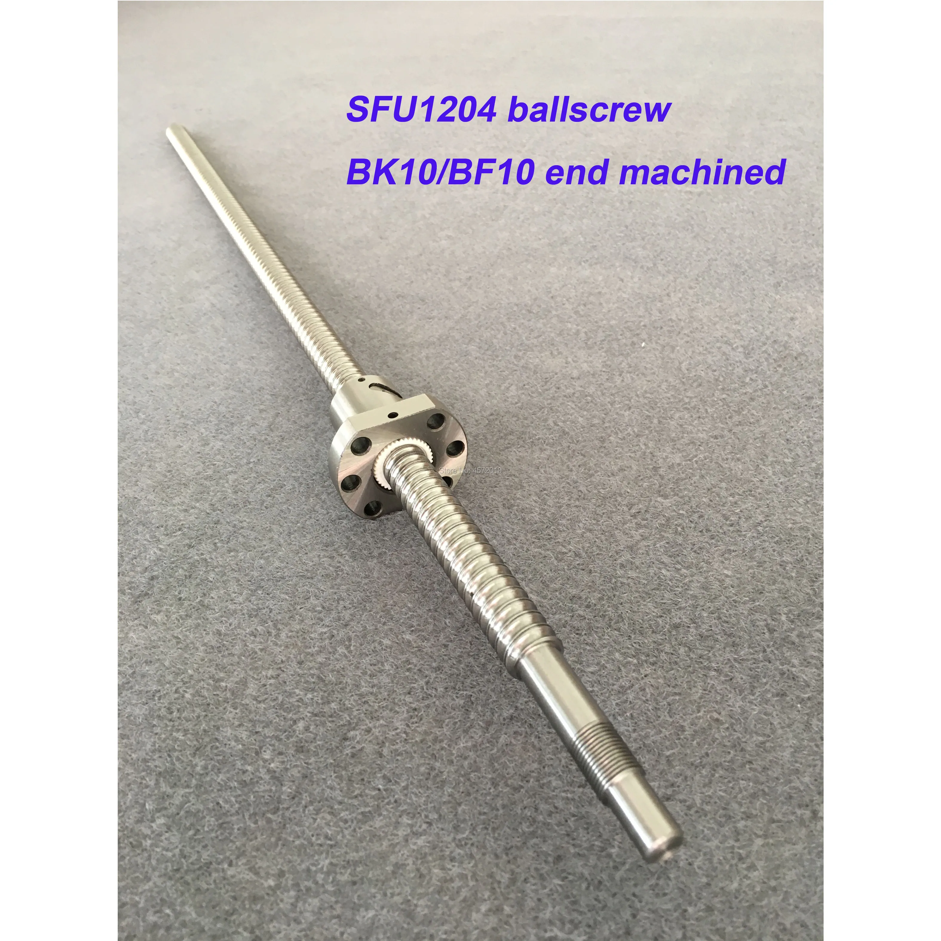 

12mm RM1204 Ball Screw Rolled C7 ballscrew SFU1204 200 300 350 400 450 500 600 mm with one flange single ball nut for CNC parts