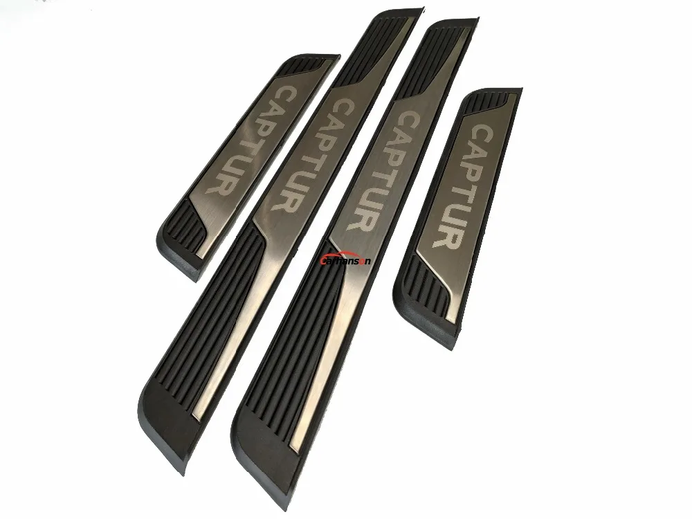 4pcs Car Door Sill Scuff Plate Guards Pedal Fit For Renault Captur QM3 2014-2018