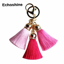 2016 popular portable and fashionable Ice Silk Tassel Women Bag Accessories Handbag Pendant gift wholesale