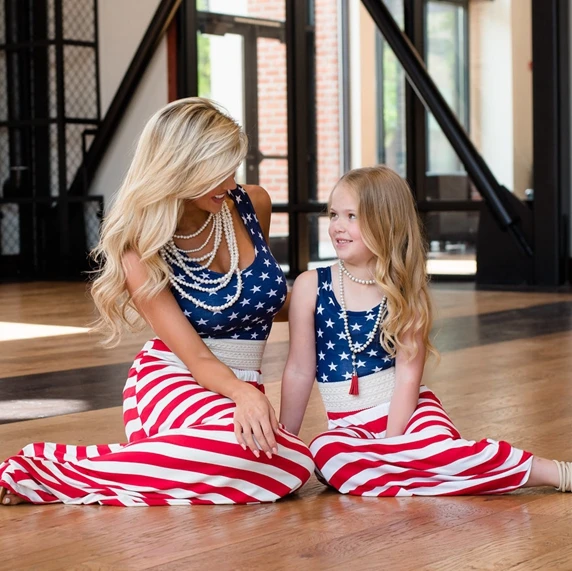 

Drop ship Baby & Mother & Kids Family Matching Outfits Summer Mother Daughter Dresses Brand Family Look Fashion Matching dress