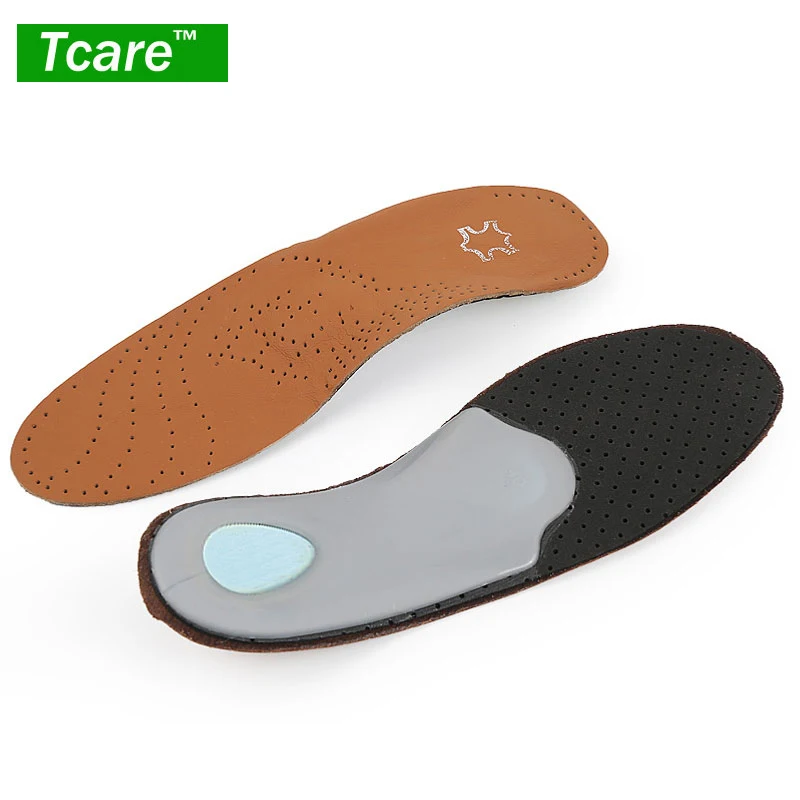 

1Pair Leather Orthotic Insoles for Flat Feet Fight Against Plantar Fasciitis,Relieve Feet Pain,Heel Pain and Pronation