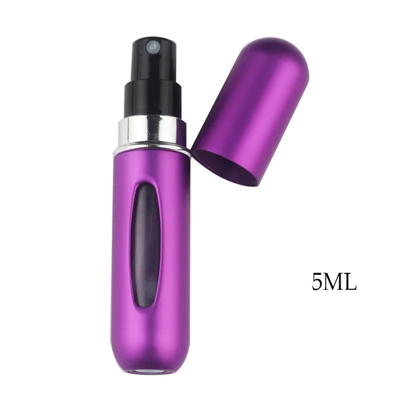 5 мл многоразовый парфюмерный распылитель флакон-спрей для духов Портативный дорожный алюминиевый косметический контейнер флакон с распылителем - Цвет: MC010
