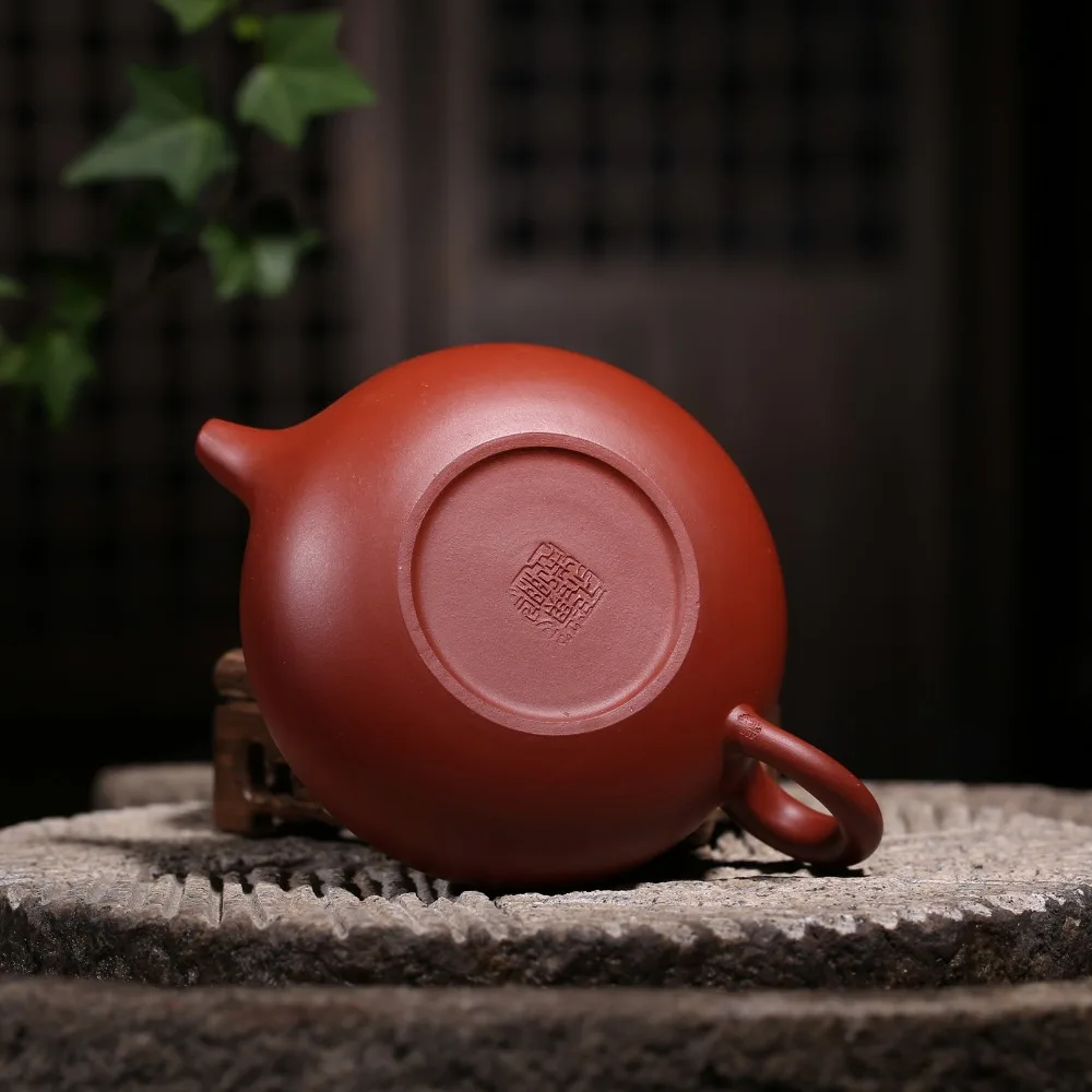 Ore Zhu mud Dahongpao Большой плоский античный чайник Исин Zisha 260cc подлинный чайник ручной работы оптом