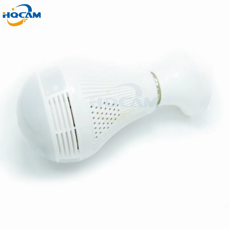 HQCAM 960P 360 degrees Panoramin Smart Home Safty Wifi 960P VR Camera LED Bulb Security Camcorder Motion Detection CCTV PC Phone