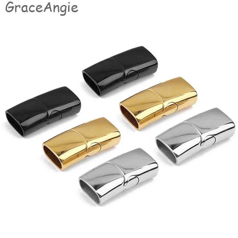 Stainless Steel Clasp Leather Bracelet Connector