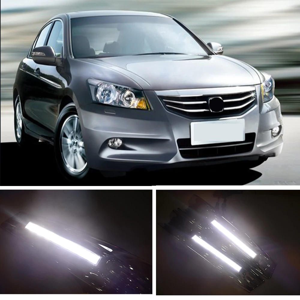 Capqx 1 пара для Honda Europe Accord 2011-2013 Светодиодный дневной ходовой свет Поворотная сигнальная лампа DRL ПТФ в передний бампер дневной свет