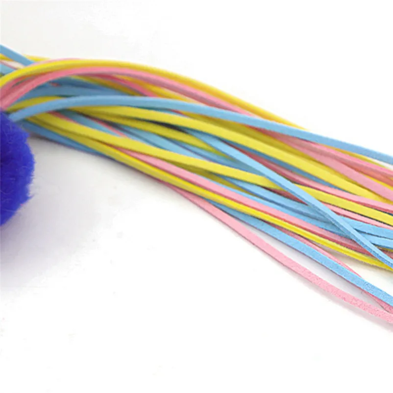 High Quality Pet Cat Toy Newly Design Pet Cat dogs Toy Colorful Funny Cat Bell Hair Ball Tassel Funny Cat Pole supplies A28 (1)