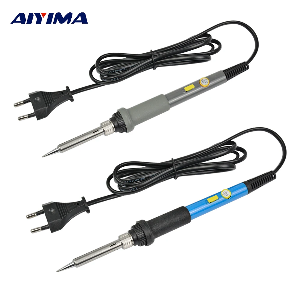 AIYIMA 220V 200-450 Degree 60W Electric Soldering Iron with Single Switch fit 900M tips For Solder Rework Repair EU Plug | Инструменты