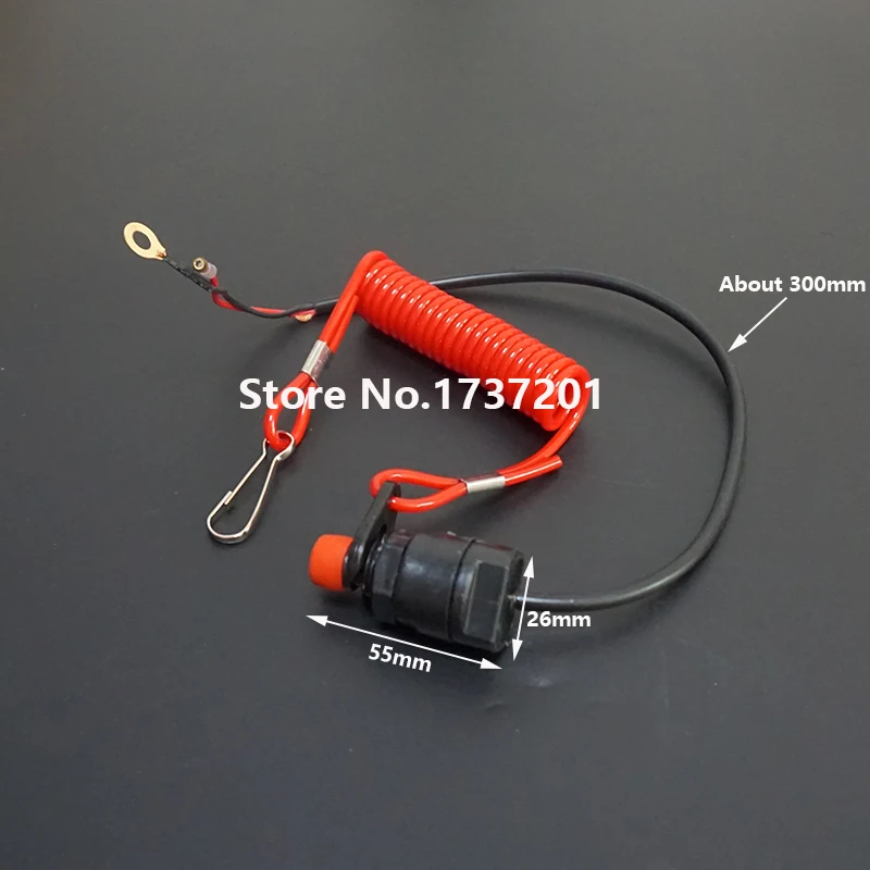 

Universal Boat Outboard Engine Motor Kill Stop Switch Motorcycle Switches Safety Tether Lanyard Motorcycle Accessories