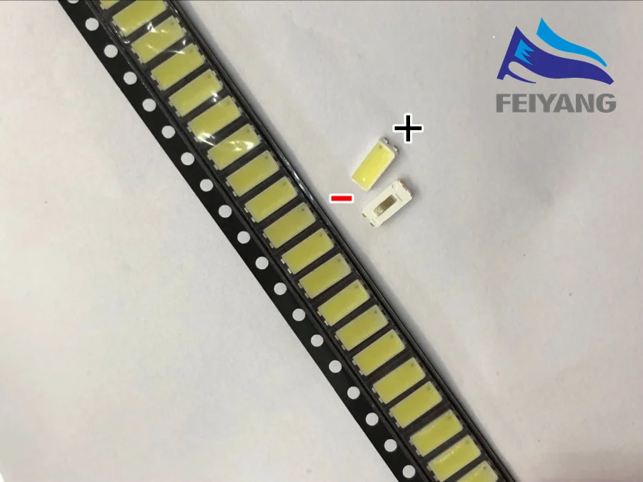 50 шт. Светодиодный прожектор 1W 7030 6V холодный белый 90-100LM ЖК-подсветка для ТВ приложения STWBX2S0E