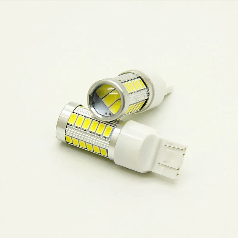 2 Pezzi T20 W21/5W 7443 5630 33Smd Led Luce Freno Auto Lampadina A Led Bianca