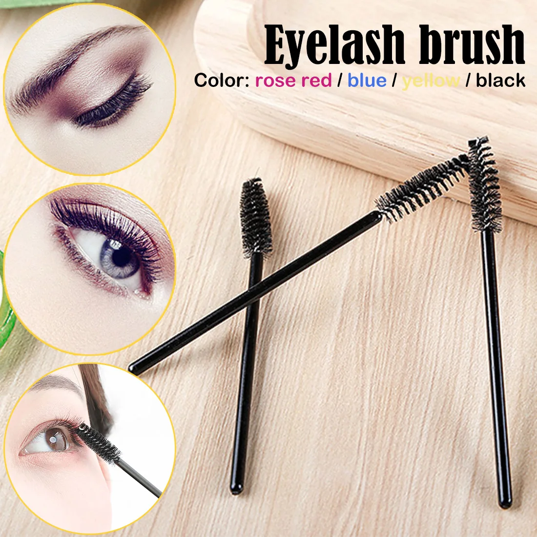 Mascara Stick Applicator Disposable Makeup Eyelash Brush 50pcs/Pack of Eyelash Brush Makeup