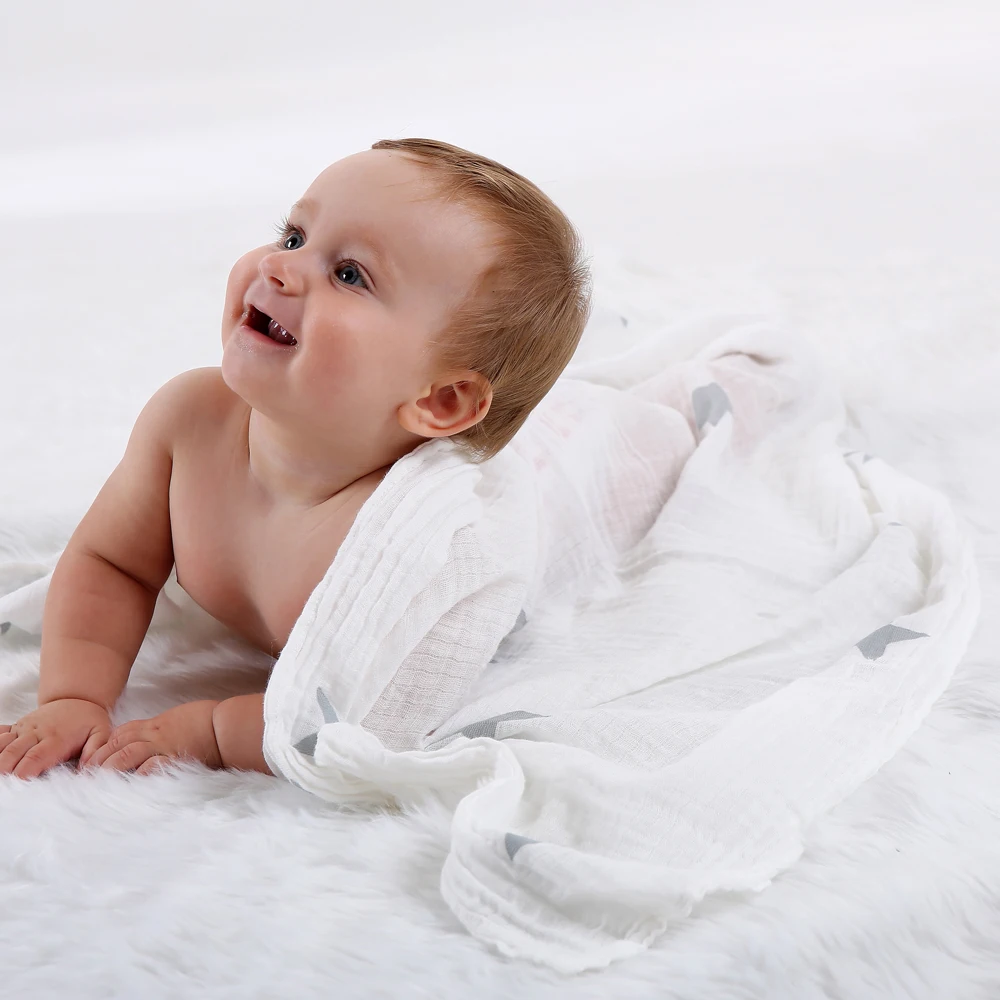 Детское одеяло из хлопка, муслиновое Пеленальное Одеяло, детское Пеленальное Одеяло, Пеленальное полотенце, подарок, дышащее одеяло для новорожденных x см