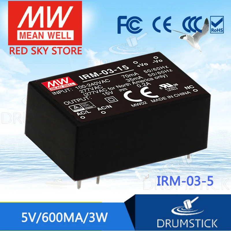 Специальное предложение товара MEAN WELL! IRM-03-5 5V 600mA meanwell IRM-03 5V 3W монтируемый на печатную плату под стиль