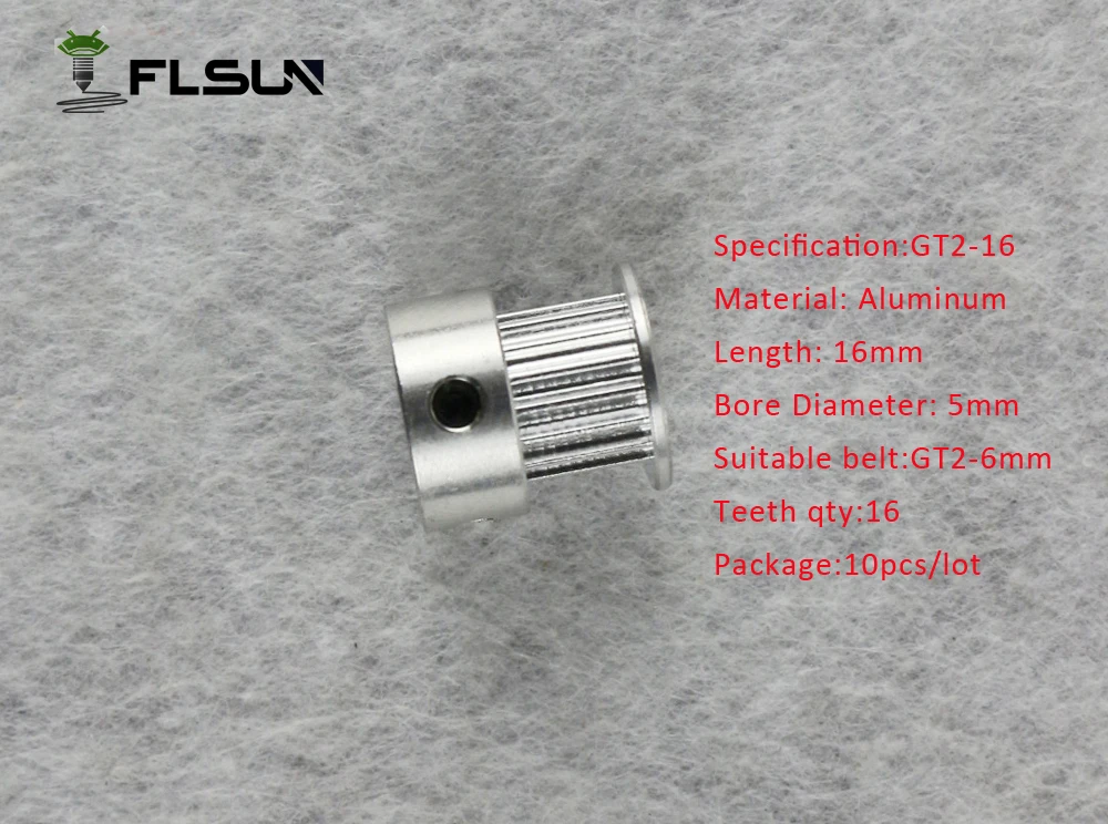 

10pcs/lot 3D printer accessories 2GT 6MM synchronizing wheel Timing Pulleys 16 gears inside diameter 5mm