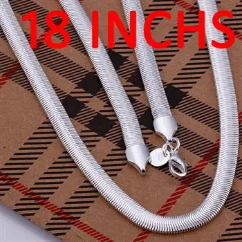 

CN13 4MM Length:16,18,20,22,24 Inchechas in necklace,Wholesale lots Fashion jewelry 925 Silver jewelry necklaces & pend