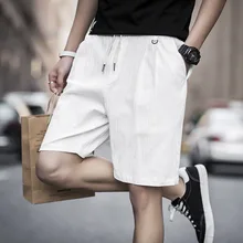 Дышащие хлопковые шорты мужские мешковатые летние прямые шорты удобные до колена Короткие Hombre