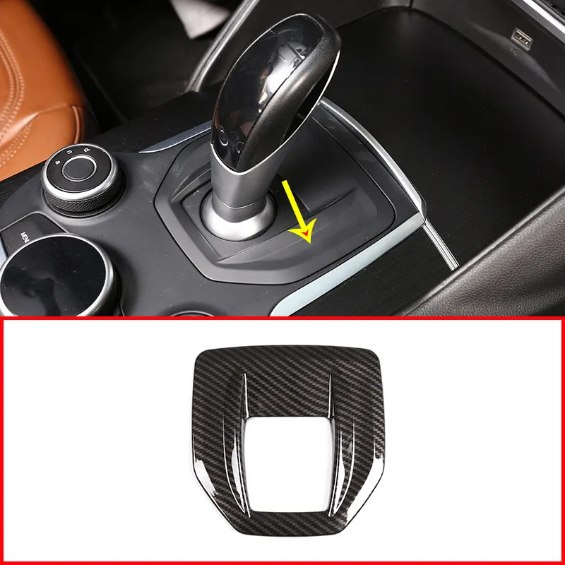 

Carbon Fiber Style For Alfa Romeo Giulia Stelvio 2017 2018 ABS Interior Center Console Gear Shift Panel Cover Trim Sticker
