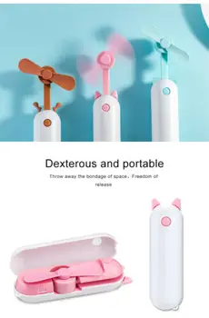 

Mini Handheld Foldable Fan Portable Desktop USB Rechargeable Battery Summer Gift USB Gadgets