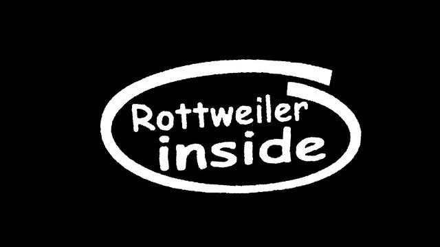 Rottweiler внутренняя наклейка с надписью художественная для окна двери Каяка