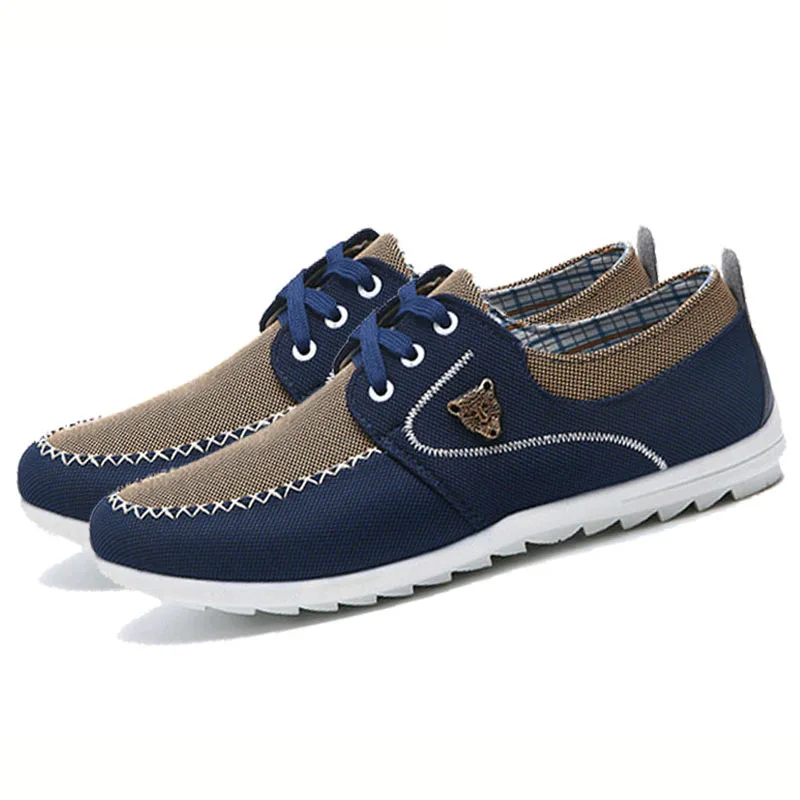 

2018 New Men Shoes Trend Canvas Shoes Men Casual Shoes Fashion Loafers Men's Flats Breathable Driving Shoes Big Size 48