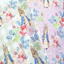 50*148 см Питер Кролик, полиэстер, тонкая холщовая ткань, пэчворк, для рукоделия, для шитья, для подушки, сумки, рубашки, подушки