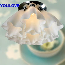 Modern Romantic White Flower font b Ceiling b font Lights Fixture Stars font b Ceiling b