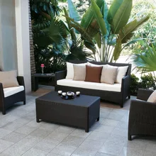 Дизайн мебели из ротанга 4-штук диван из ротанга Кофе Таблица