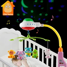 Музыка и небо проекция звезд детская погремушка кроватка подвижные детские игрушки для 0-12 месяцев детская кроватка Мобильная кровать колокольчик развивающие игрушки