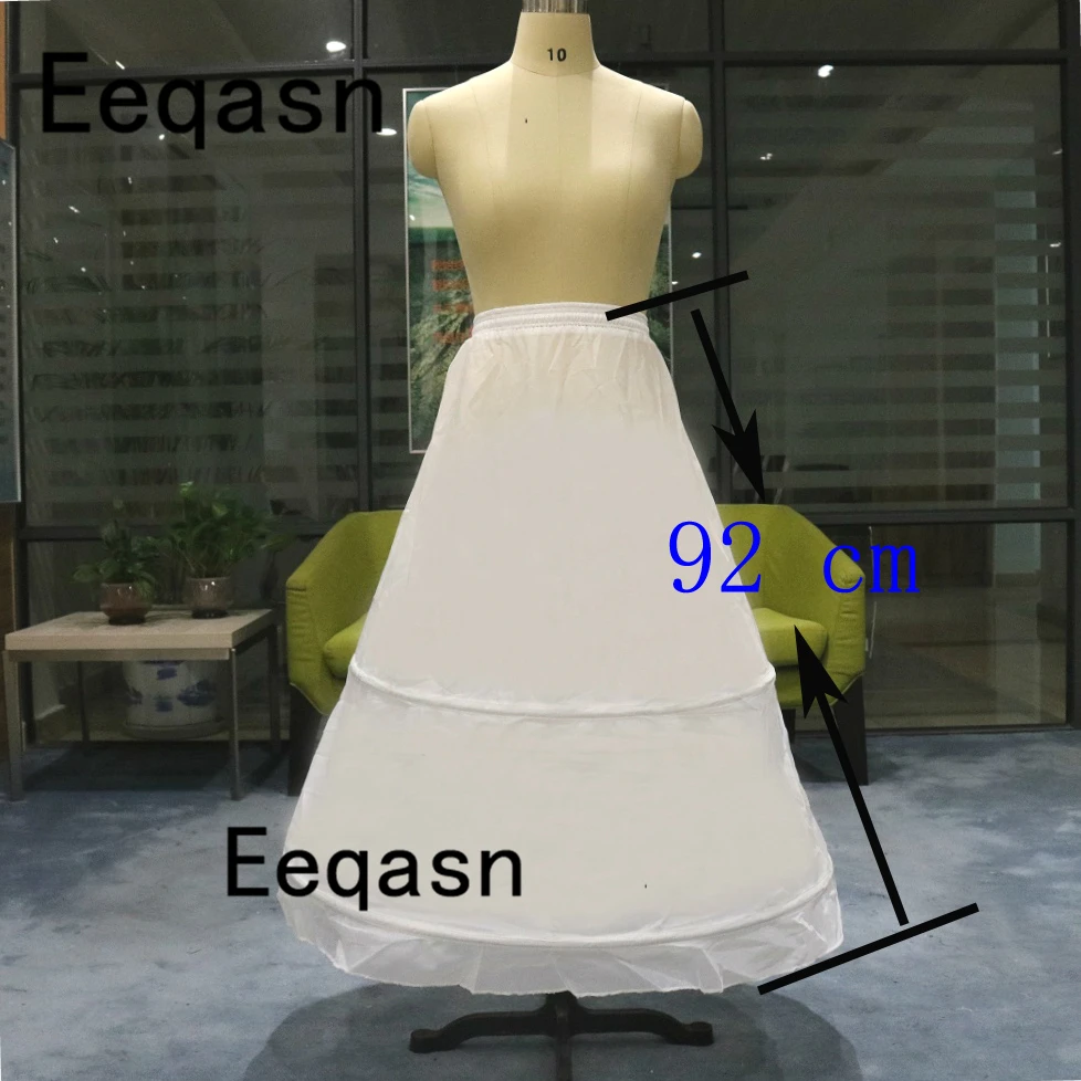 

2019 A-line 2 Hoops Wedding Petticoat Women Elastic Waist Slip underskirt Bustle Petticots Wedding Accessories Underskirt