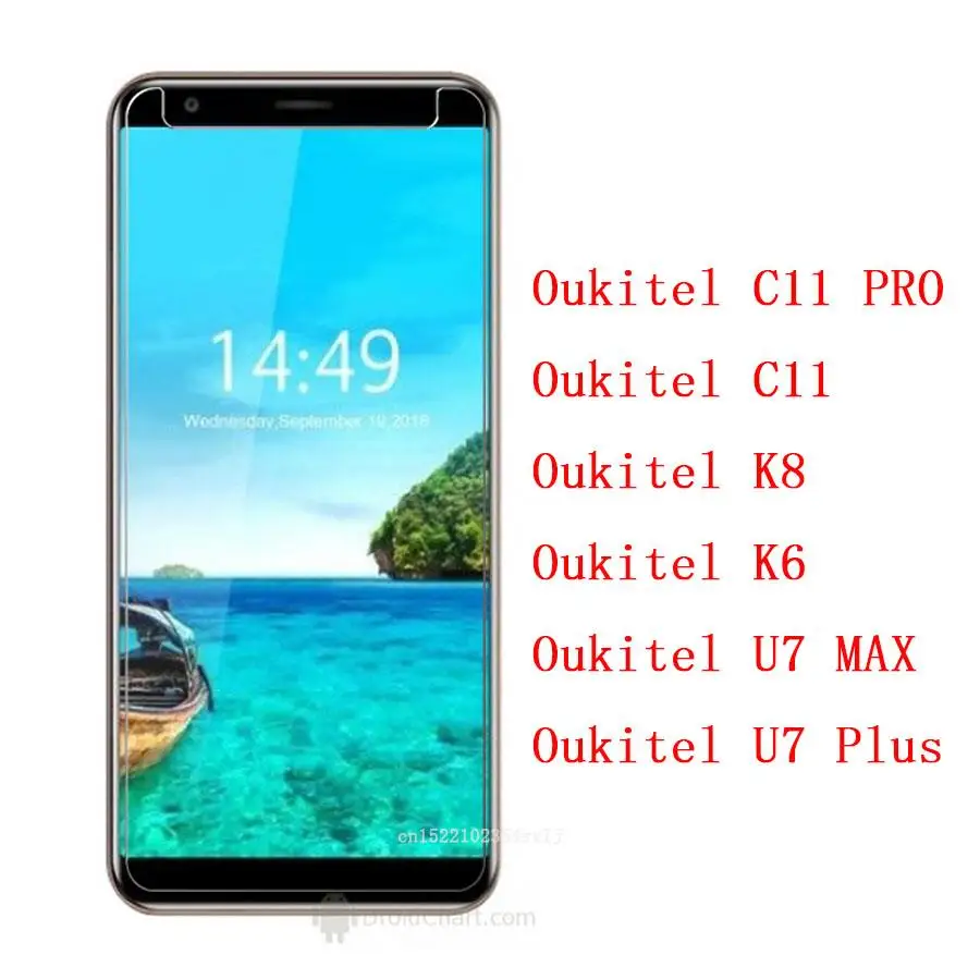 

Smartphone 9H Tempered Glass for OUKITEL C11 PRO Protective Film Screen Protector cover phone for OUKITEL K8 K6 U7 MAX U7 Plus