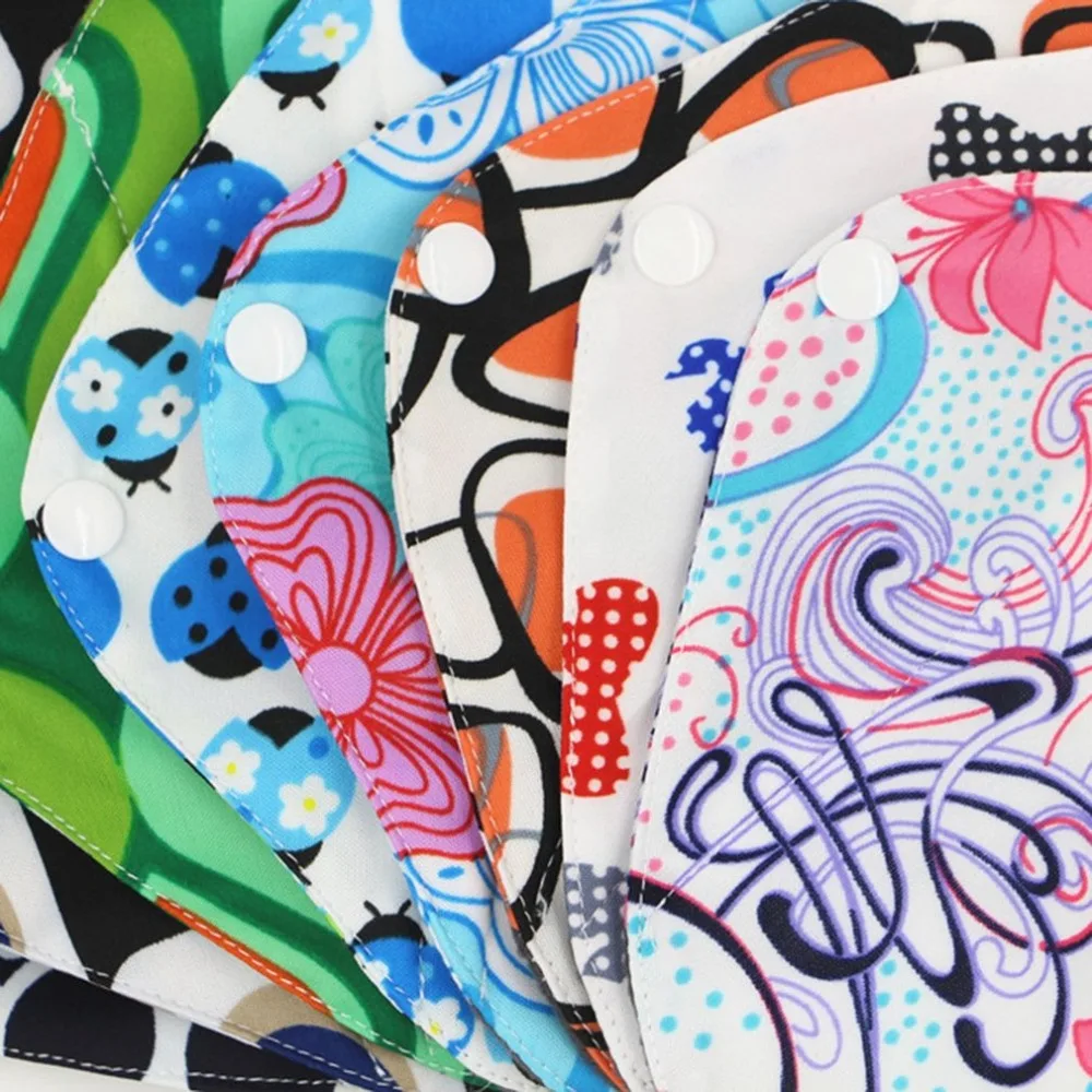 1Pc Washable Organic Reusable Bamboo Cloth Menstrual Pads Lady Cloth Pad Feminine Hygiene Pad Sanitary Pads 3