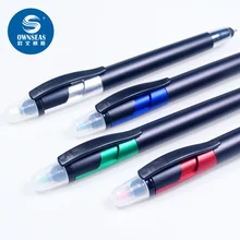 500 шт/партия, двойная экшн хайлайтер и инновационный Стилус Шариковая 3 в 1