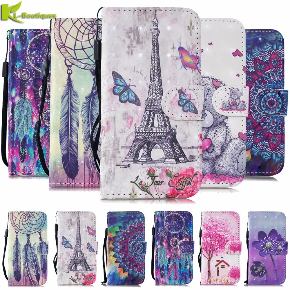 Y5 Leather Case on for Huawei Y5 Cover Luxury 3D Flip Wallet Leather Phone Cases for Huawei Y 5 Y5 Prime Fundas