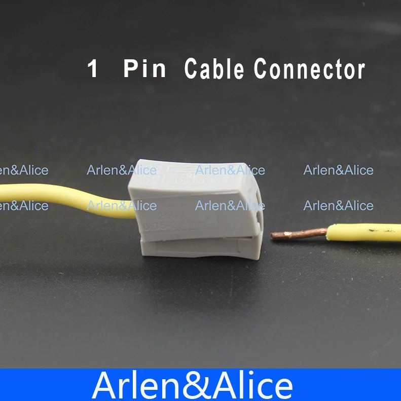 100 шт. один 1 контактный кабель провода подключения Разъем для лампы