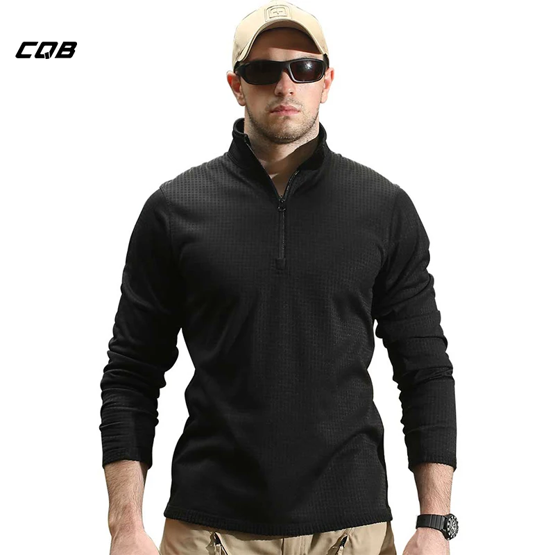 online CQB Outdoor Sports Camping Militar Tático Camisa Quick Dry Manga Longa Roupas de Lã dos homens para Caminhadas Ciclismo
