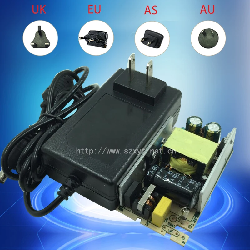 

free shipping wall charger Adapter DC 12V4A 48W Power Supply AC110V/220V to DC12V4A power adapter 5.5*2.5/5.5*2.1 mm