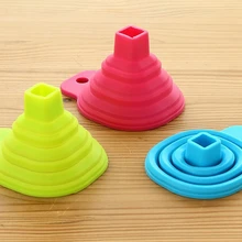 500 шт/партия Быстрая силиконовая Складная воронка Мини силиконовая складная стильная Складная воронка переносная воронка