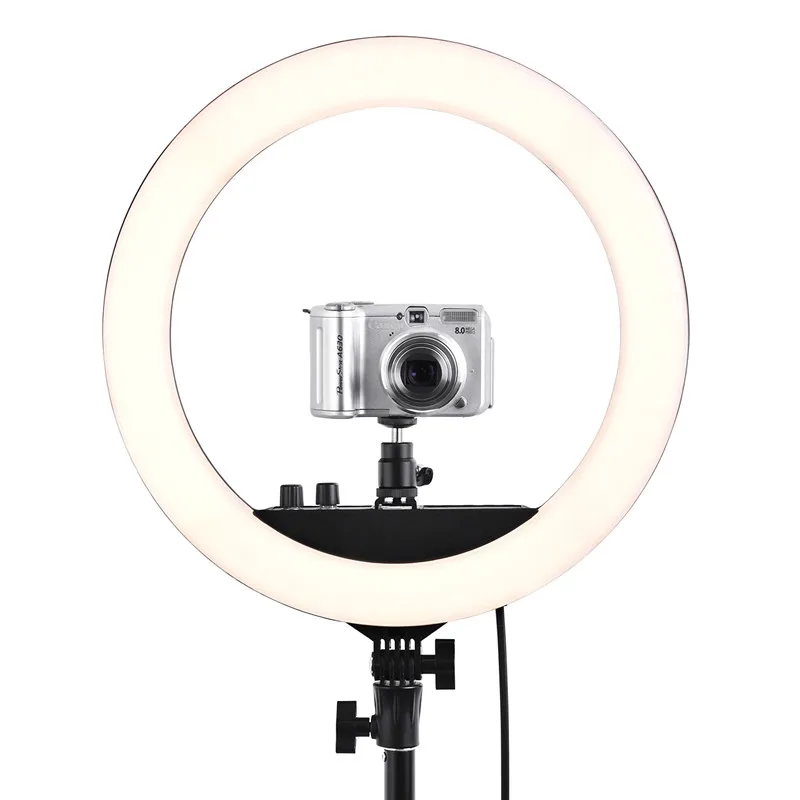 fosoto RL-12II 14 inch Ring lamp 3200-5500K Dimmable Photography Studio makeup Led Ring Light For C