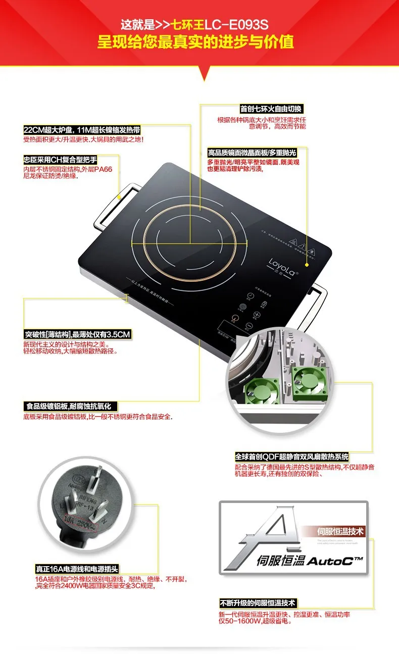 ЛОЯЛЬНАЯ LC-E093S электрическая плита для керамической посуды инфракрасная волна Анти электромагнитного излучения внутренний специальный ультратонкий семь колец
