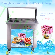 JKL updated fried ice cream roll machine famous compressor Fried ice pan machine one pan with
