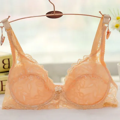 Spring summer Plus Size sexy Bra for Women Seamless Lingerie Lace Bra Ultra thin pad 32 34 36 38 40 B C big cup bra