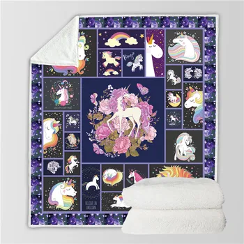 

SOFTBATFY Unicorn Throw Blanket Fleece Throw Blanket Dropshipping