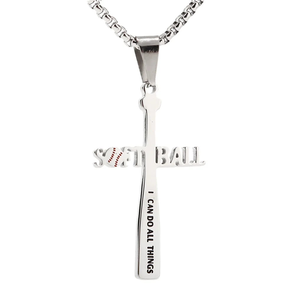 Sports Pendant Stainless Steel Baseball 