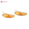 10PCS width 15MM 20MM 25MM 24K Gold Color Brass Arc-shaped Rope Ends Fastener Clasps High Quality Jewelry Findings Accessories ► Photo 2/6